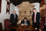 Castilla la Mancha´s President, Mr. Emiliano García Page, visits the Museum of Words