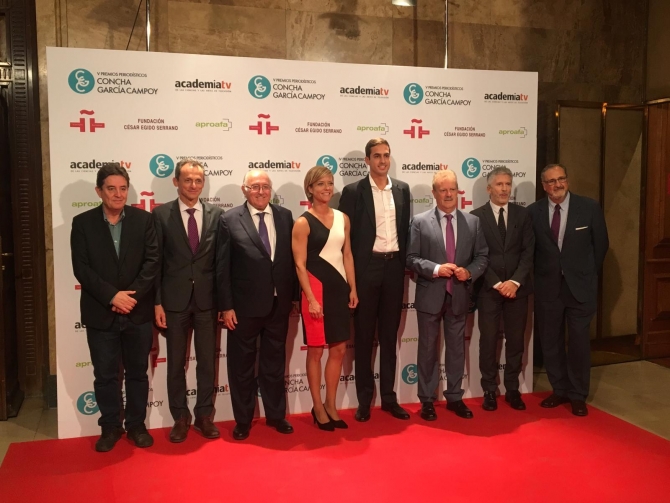 la Academia de la Televisión entrega los Premios de Periodismo Científico Concha García Campoy que patrocina la Fundación César Egido Serrano.