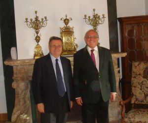 D. César Egido con D. Arturo García Tizón,
